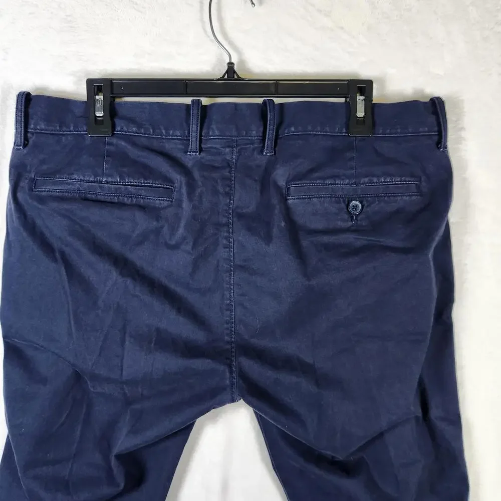 J.Crew Flex Skinny Chino Pants W36 L30 Navy Blue Stretch Casual Workwear‎